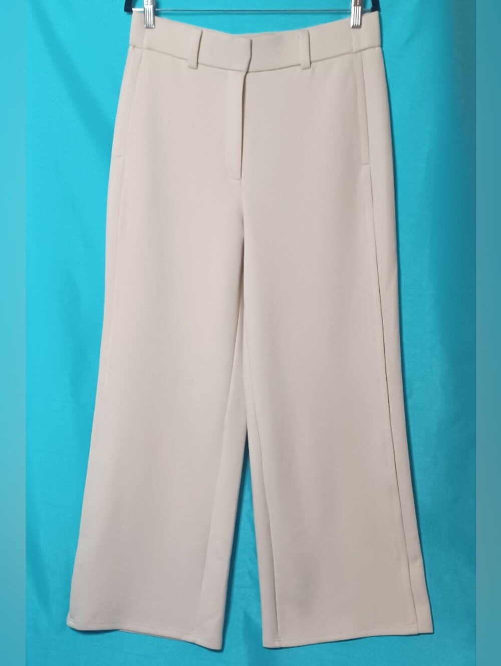OGL Women's Wide Leg Pants in Cream Color. Size L